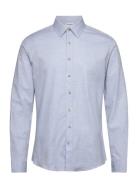 Mélange Herringb Shirt L/S Tops Shirts Casual Blue Lindbergh