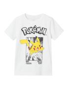 Nkmnoisi Pokemon Ss Top Noos Bfu Tops T-Kortærmet Skjorte White Name I...