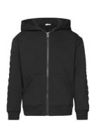 Hooded Cardigan Tops Sweatshirts & Hoodies Hoodies Black Little Marc J...