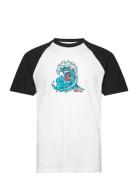 Screaming Wave Front Raglan T-Shirt Tops T-Kortærmet Skjorte White San...