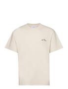 Crew T-Shirt Tops T-Kortærmet Skjorte Cream Les Deux