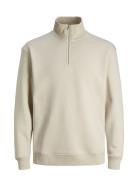 Jjebradley Sweat Half Zip Noos Tops Sweatshirts & Hoodies Sweatshirts ...