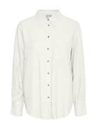 Yasflaxy Ls Linen Shirt Noos Tops Shirts Long-sleeved White YAS