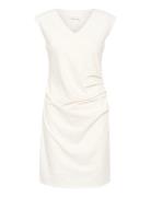 Kaindia V-Neck Dress Kort Kjole White Kaffe