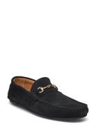 Slhsergio Suede Horsebit Driving Shoe Loafers Flade Sko Black Selected...