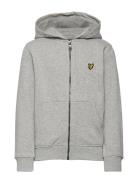 Classic Zip Hoodie Tops Sweatshirts & Hoodies Hoodies Grey Lyle & Scot...