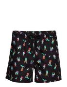 Tiki Soda Swim Shorts Badeshorts Black Happy Socks