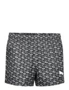 Puma Swim Men Logo Print Short Shor Badeshorts Black Puma Swim