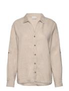 Pzluca Shirt Tops Shirts Long-sleeved Beige Pulz Jeans