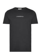 Lindbergh Print Tee S/S Tops T-Kortærmet Skjorte Navy Lindbergh