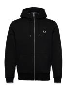 Hooded Zip Sweatshirt Tops Sweatshirts & Hoodies Hoodies Black Fred Pe...