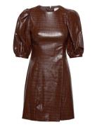 Vivianne Dress Kort Kjole Brown Malina