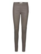 Memekb Leather Pants Bottoms Trousers Leather Leggings-Bukser Grey Kar...