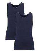 Jbs Of Dk Boys 2-Pack Singlet Tops T-shirts Sleeveless Navy JBS Of Den...