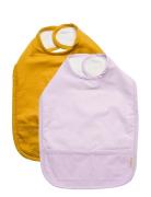 Bibs With Velcro 2-Pack - Golden Mustard/Light Lavender Baby & Materni...