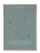 Barn & Bad Home Kids Decor Posters & Frames Posters Blue Kunskapstavla...
