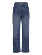 Nlmtris Dnm Dad Straight Pant Bottoms Jeans Wide Jeans Blue LMTD