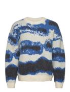 Phingo Striped Crew Designers Knitwear Round Necks Blue HOLZWEILER