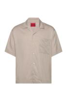 Egeeno Designers Shirts Short-sleeved Beige HUGO