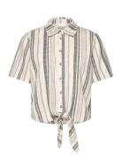 Ihlino Sh Tops Shirts Short-sleeved Cream ICHI