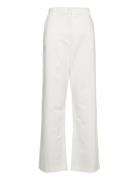 Calle - Soft Canvas Twill Bottoms Trousers Wide Leg White Day Birger E...