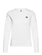 Moa Longsleeve Tops T-shirts & Tops Long-sleeved White Double A By Woo...