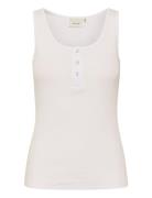 Drewgz Button Top Tops T-shirts & Tops Sleeveless White Gestuz