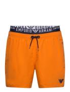 Mens Woven Boxer Badeshorts Orange Emporio Armani