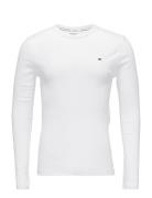 Tjm Original Rib Longsleeve Tee Tops T-Langærmet Skjorte White Tommy J...