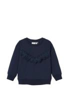 Nmfnasja Ls Swe Bru Pb Tops Sweatshirts & Hoodies Sweatshirts Navy Nam...