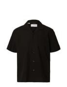 Slhrelaxsun Shirt Ss Resort Tops Shirts Short-sleeved Black Selected H...