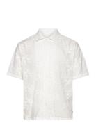 Wbbanks Flower Shirt Tops Shirts Short-sleeved White Woodbird