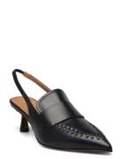 Severino Black Vacchetta Shoes Heels Pumps Sling Backs Black ATP Ateli...