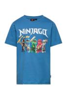 Lwtano 110 - T-Shirt S/S Tops T-Kortærmet Skjorte Blue LEGO Kidswear