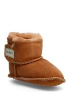 Sheepskin Bootee Shoes Baby Booties Brown En Fant