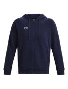 Ua Rival Fleece Fz Hoodie Sport Sweatshirts & Hoodies Hoodies Navy Und...