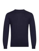 Fine Cotton C-Neck Tops Knitwear Round Necks Blue GANT