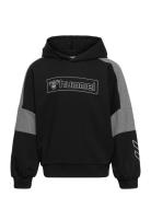 Hmlboxline Hoodie Sport Sweatshirts & Hoodies Hoodies Black Hummel