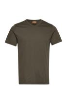 Perry Crunch V-Ss Tee Tops T-Kortærmet Skjorte Khaki Green Mos Mosh Ga...