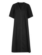 Larkini Maxi Dress Knælang Kjole Black Second Female