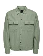 Onskennet Life Ls Linen Overshirt Tops Overshirts Green ONLY & SONS