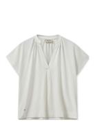 Mmshira Tee Tops Blouses Short-sleeved White MOS MOSH