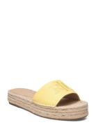 Polly Nappa Leather Espadrille Espadrillos Flade Sandal Yellow Lauren ...