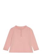 Blouse Ls - Solid Tops T-shirts Long-sleeved T-Skjorte Pink Fixoni