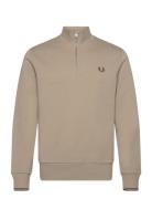 Half Zip Sweatshirt Tops Sweatshirts & Hoodies Sweatshirts Beige Fred ...