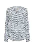 Sc-Alberte Tops Blouses Long-sleeved Blue Soyaconcept