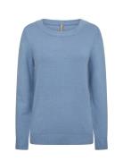 Sc-Blissa 15 Tops Knitwear Jumpers Blue Soyaconcept