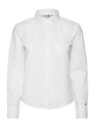 Org Co Poplin Regular Shirt Ls Tops Shirts Long-sleeved White Tommy Hi...