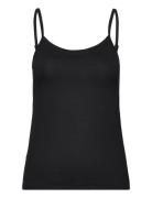 Natural Comfort Spaghetti Top Tops T-shirts & Tops Sleeveless Black Ca...