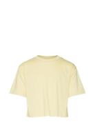 Vmpastel Over D Cropped Ss Top Girl Tops T-Kortærmet Skjorte Yellow Ve...